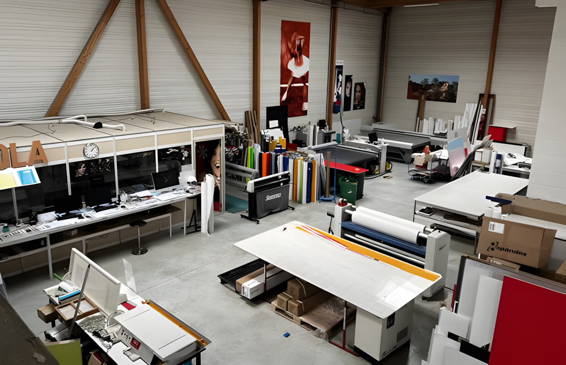 Photo de l’atelier de production NEW PUB